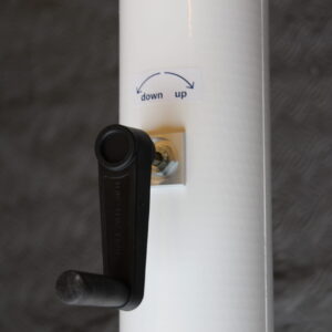 Vidinis vėliavos pakėlimo mechanizmas (rankenėlė)